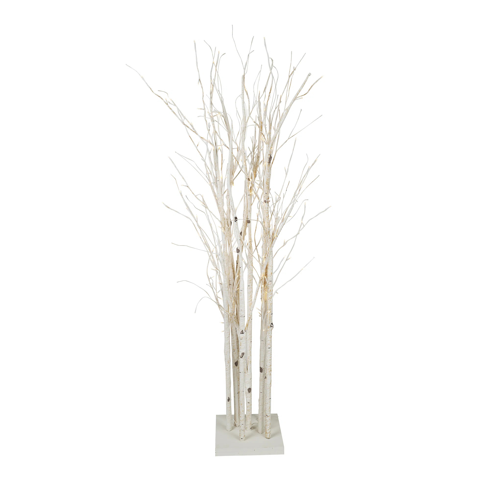 White Birch Trees with 160 LEDs Lights | Wayfair North America