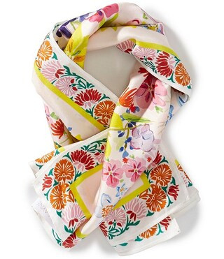 Multi Small Floral Silk Square Scarf | Dillard's