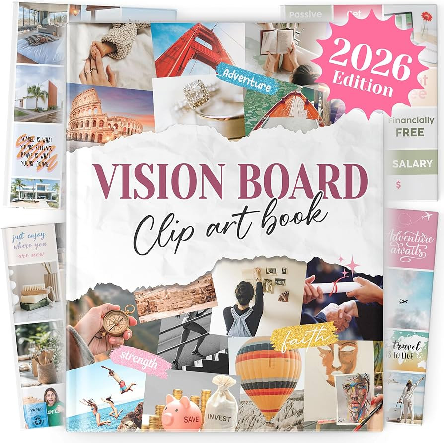 BrightenKidz Vision Board Book – Create Your Dream Life with Inspirational Clip Art, Collage Pi... | Amazon (US)