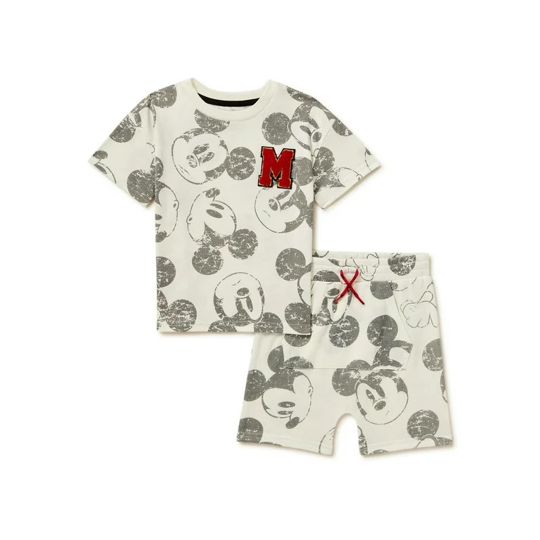 Disney Mickey Mouse Toddler Boys T-Shirt and Shorts, 2-Piece Set, Sizes 12 Months-5T | Walmart (US)