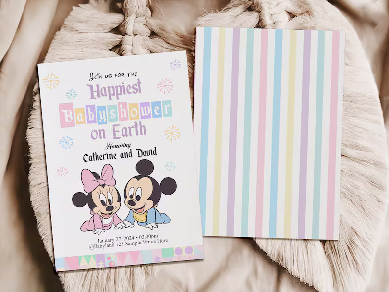 Babyland invitation, Babyland editable invitation, Minnie baby shower invitation, DIGITAL FILE ON... | Etsy (US)