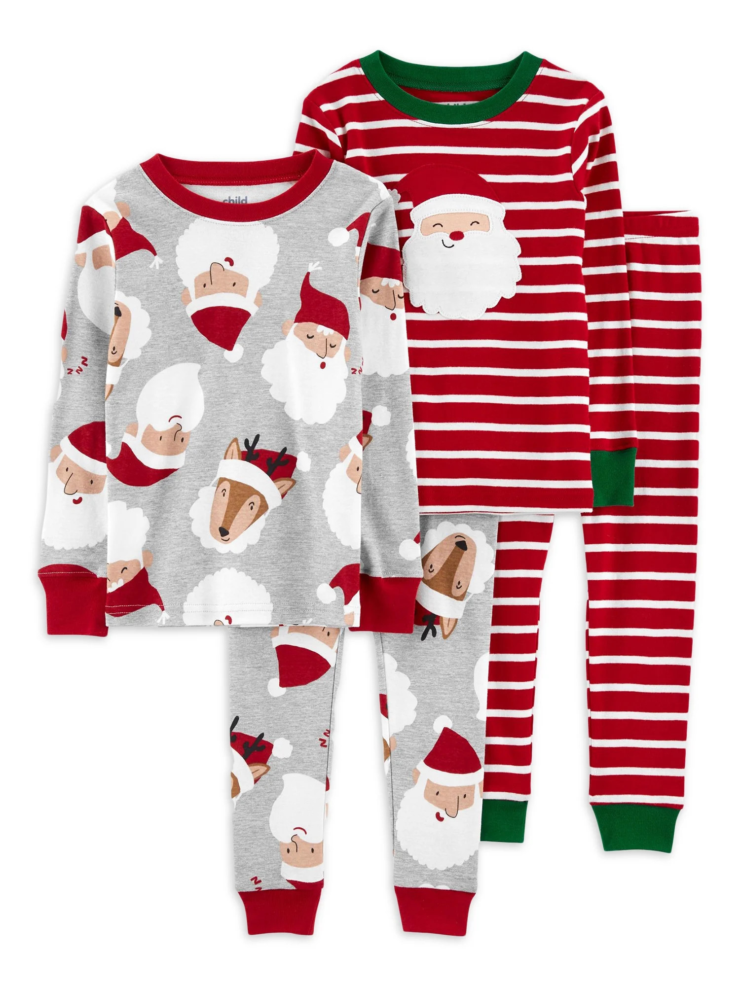 Carter's Child of Mine Bbay and Toddler Boy Pajama Set, 4-Piece, Sizes 12M-5T - Walmart.com | Walmart (US)