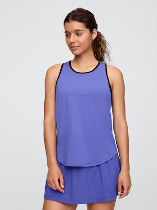 GapFit Brushed Jersey Ringer Tank Top | Gap Factory