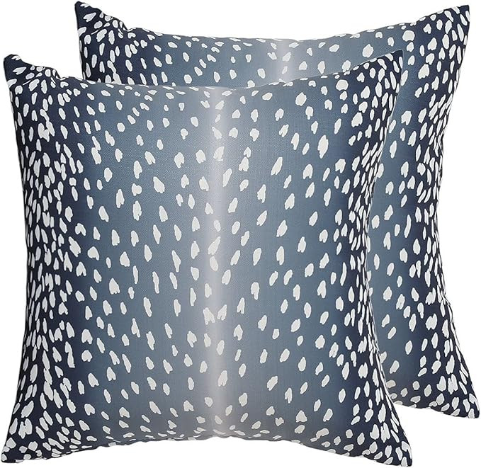 Antelope Pillow Covers 18x18 Inch Set of 2, Square Neutral Faux Fawn Animal Print Modern Accent F... | Amazon (US)