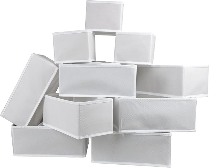 12 Pack Drawer Organizers for Clothing, Foldable Clothes Drawer Organizer for Underwear, Folded C... | Amazon (US)