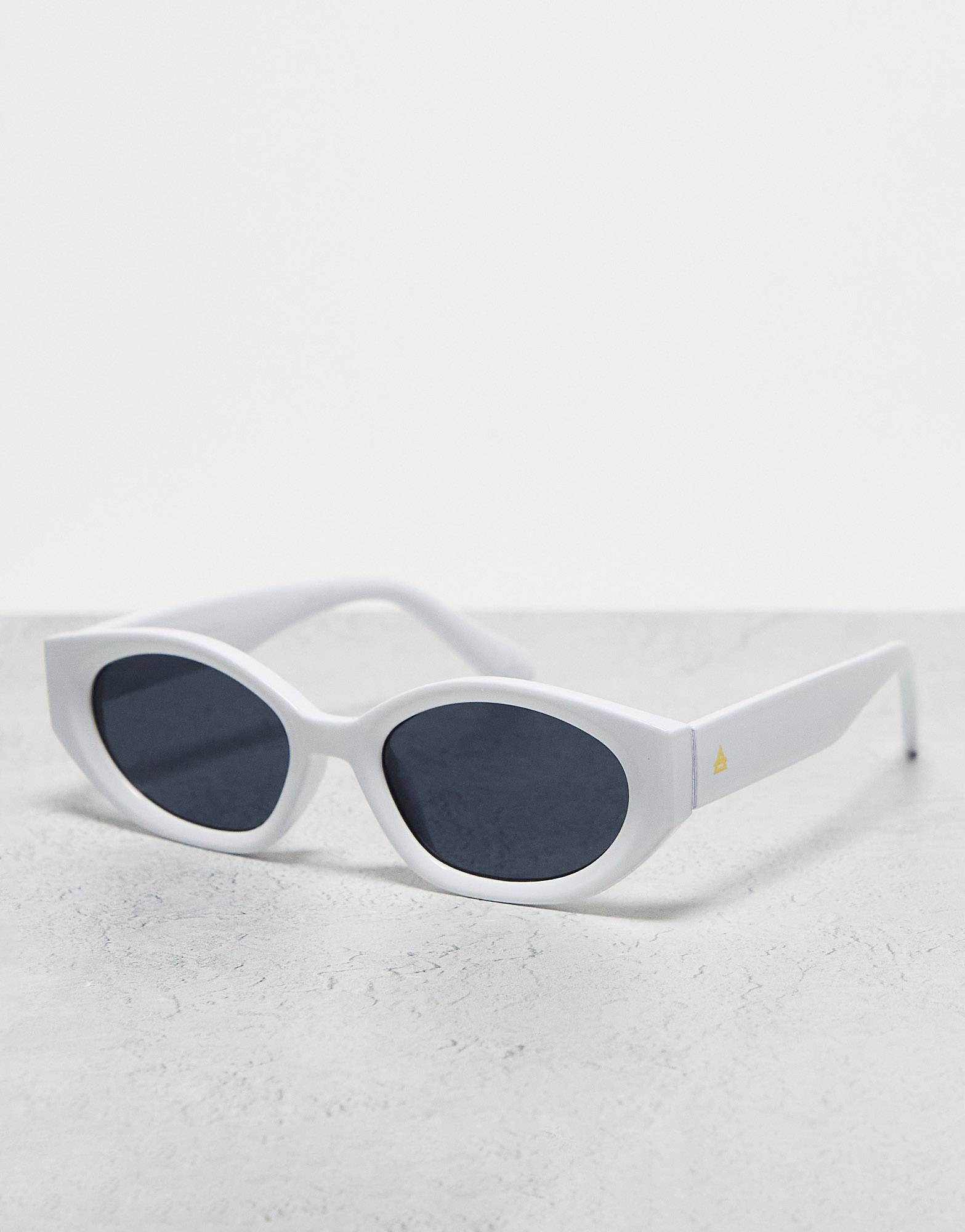 AIRE mensa sunglasses with smokey lens in white | ASOS (Global)