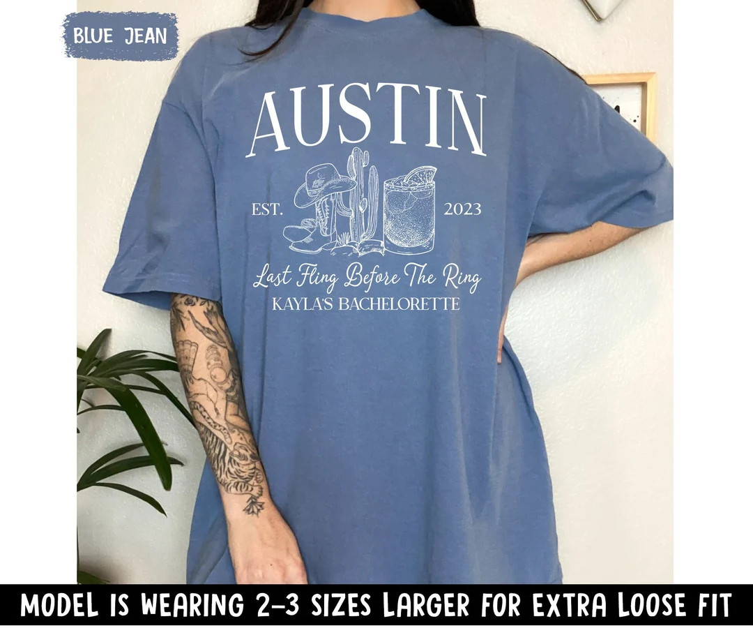 Custom Location Bachelorette Party Shirts, Austin Bridal Party Shirts, Girls Club Trip, Desert Ba... | Etsy (US)
