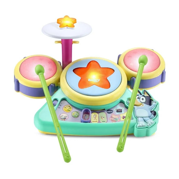 VTech Bluey Hooray Drum Set with Accessories, Baby and Toddler Toys - Walmart.com | Walmart (US)
