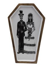 17in Spooky Couple Coffin Serving Platter | TJ Maxx