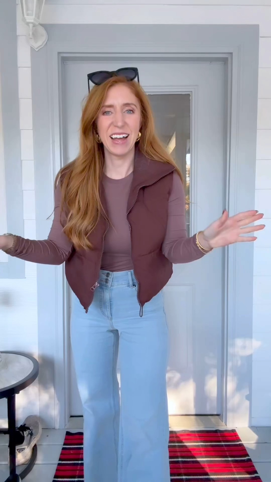 Casual winter outfit - all Walmart and Amazon! 

Wearing a small in top and vest and a 2 reg in jeans. I’m 5’3” 128lbs. 




Casual outfit 
Cozy outfit 
Wide leg jeans 
Puffer vest 
Fitted tee 
Wardrobe basics 
Mom style 


#LTKFindsUnder50 #LTKootd