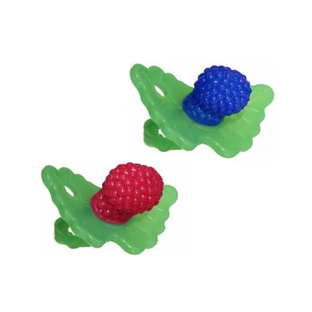 RaZbaby RaZ-Berry Silicone Teether / Double Pack Red & Blue / Multi-texture Design / Hands Free D... | Walmart (US)