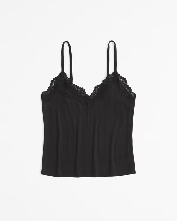 Women's Lace and Pointelle Cami | Women's New Arrivals | Abercrombie.com | Abercrombie & Fitch (US)