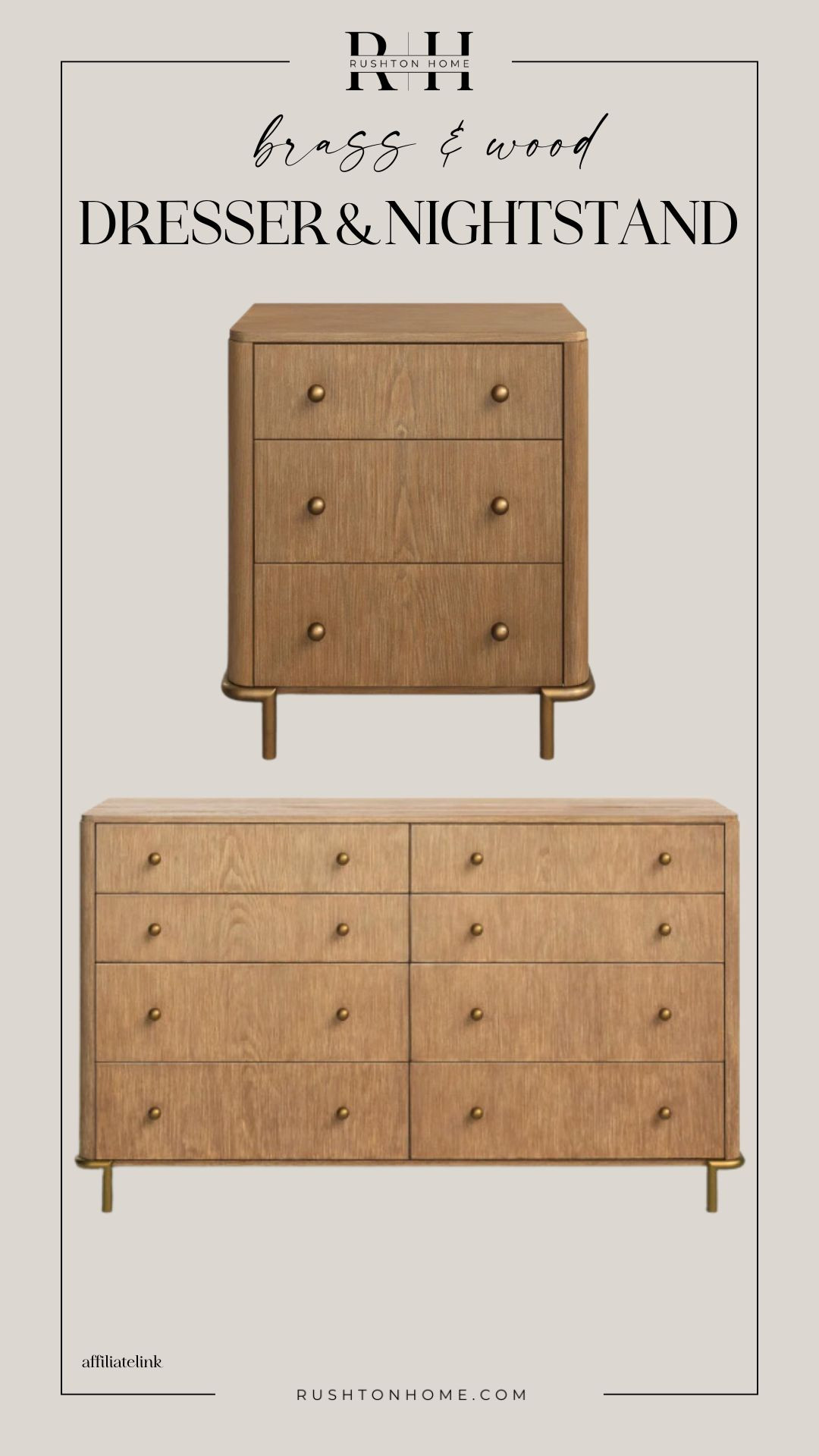 LOVE this brass and warm wood dresser and nightstand set!

Bedroom furniture, bedroom design, bedroom decor, master bedroom, dresser,  bedframe, chest of drawers, 6 drawer dresser, bedside tables, nightstand, bedroom lamp, lighting, bedroom inspiration 

 #LTKHome #LTKSaleAlert