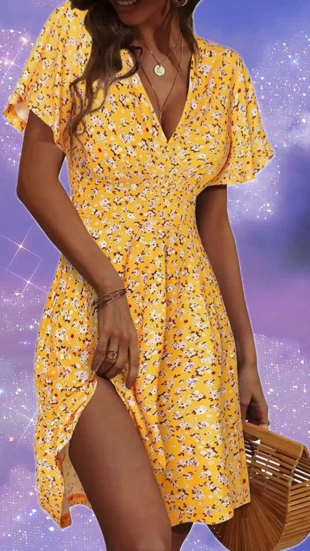 Bright and breezy daytime wedding guest floral summer sun dress. For relaxed bridal shower,  beach, dressy casual, or destination wedding. From Amazon. 

#LTKWedding #LTKStyleTip #LTKSeasonal