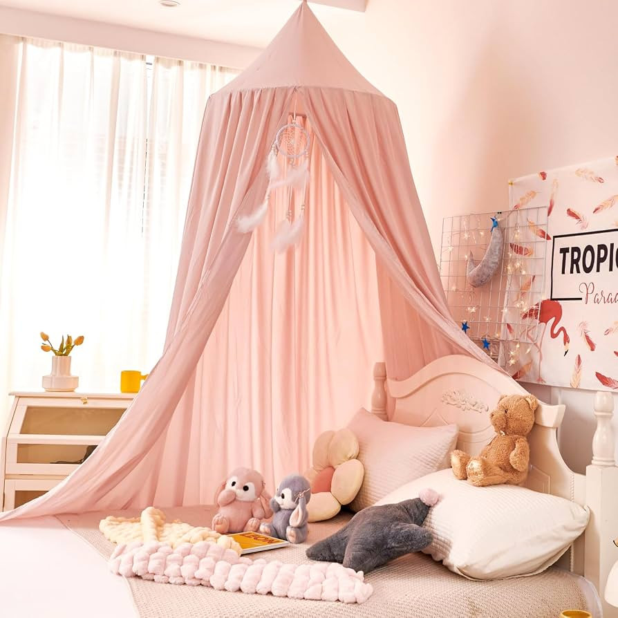 dix-rainbow Princess Decor Canopy for Kids Bed, Soft and Durable Bed Canopy for Girls Room Tent C... | Amazon (US)