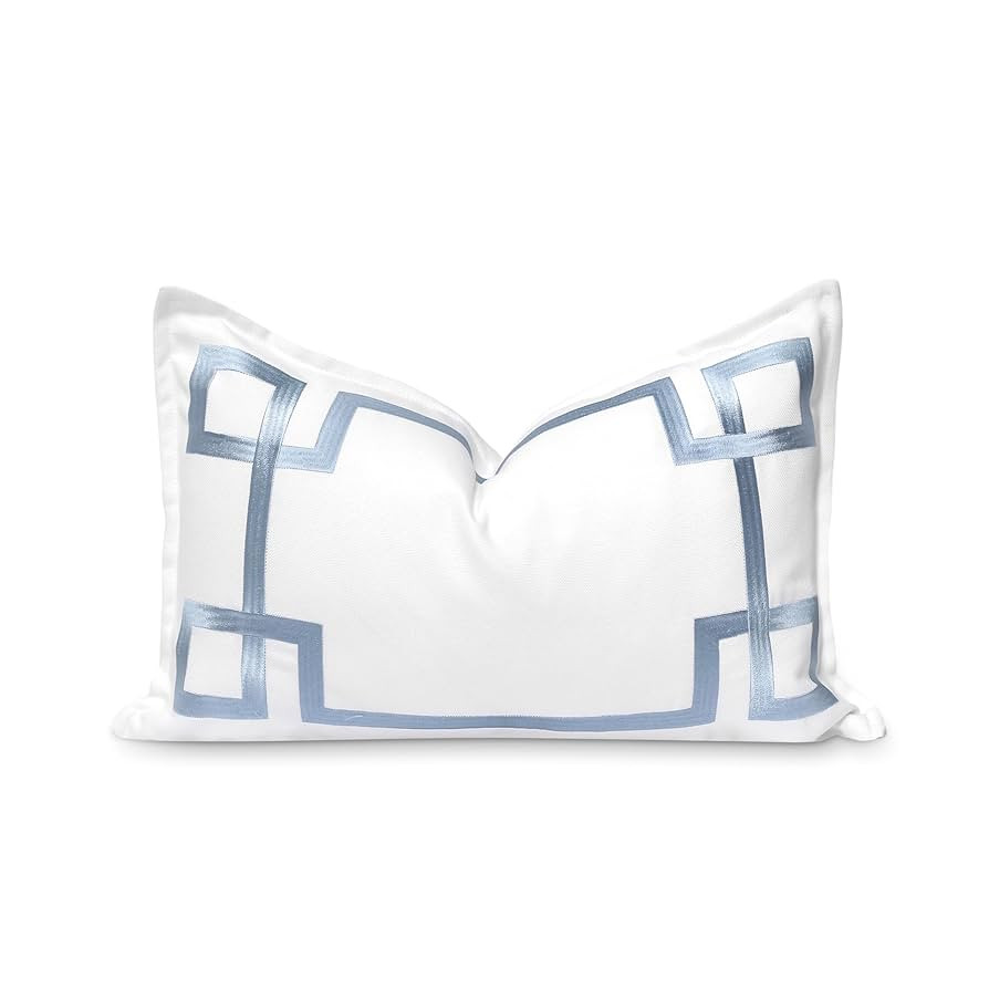 Hofdeco Premium Coastal Patio Indoor Outdoor Lumbar Pillow Cover Only, 12"x20" Water Repellent fo... | Amazon (US)