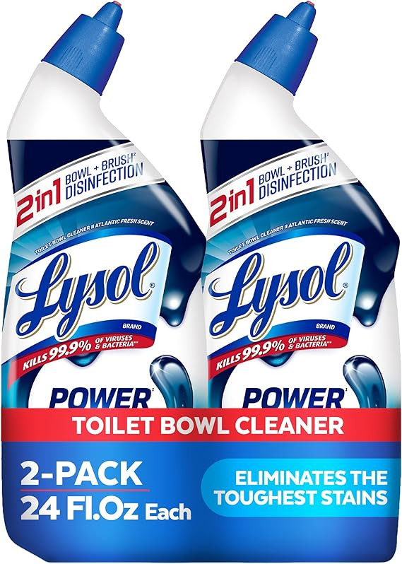 Lysol Toilet Bowl Cleaner, Max Strength Bathroom Cleaning Supplies, Toilet Bowl Cleaner Clinging ... | Amazon (US)
