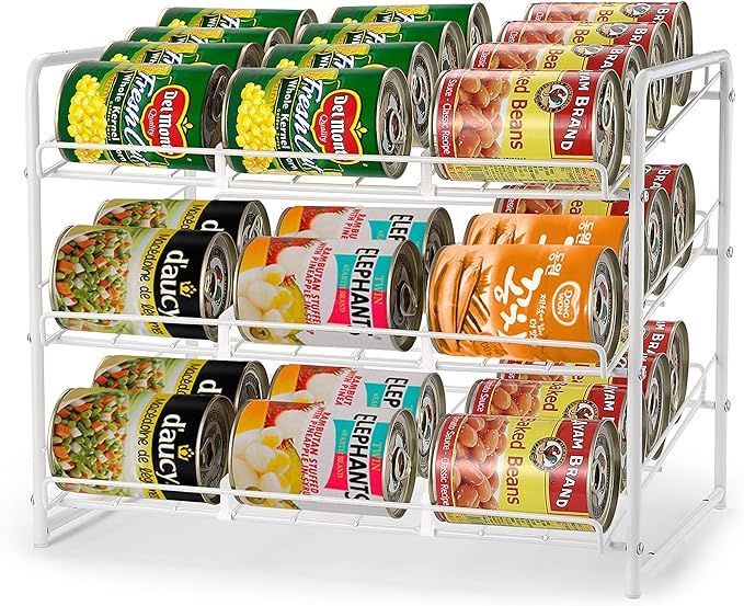 Simple Trending Can Rack Organizer, Stackable Can Storage Dispenser Holds up to 36 Cans for Kitch... | Amazon (US)