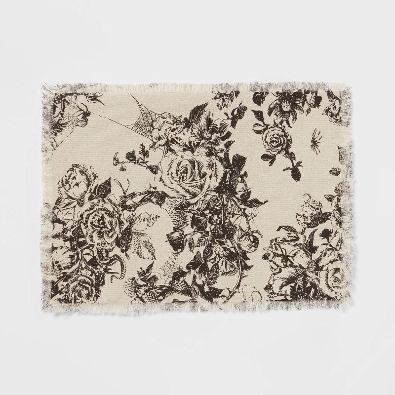Halloween Cotton Light Floral Fused Placemat - Threshold™ | Target