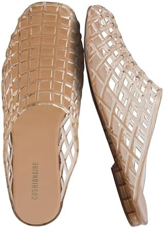 CUSHIONAIRE Lab Jelly Flats for Women, Closed Toe Slip On Lightweight Womens Mules with Woven Des... | Amazon (US)