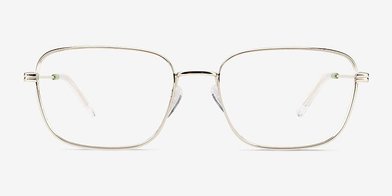 Manifest Rectangle Shiny Gold Glasses for Men | Eyebuydirect | EyeBuyDirect.com