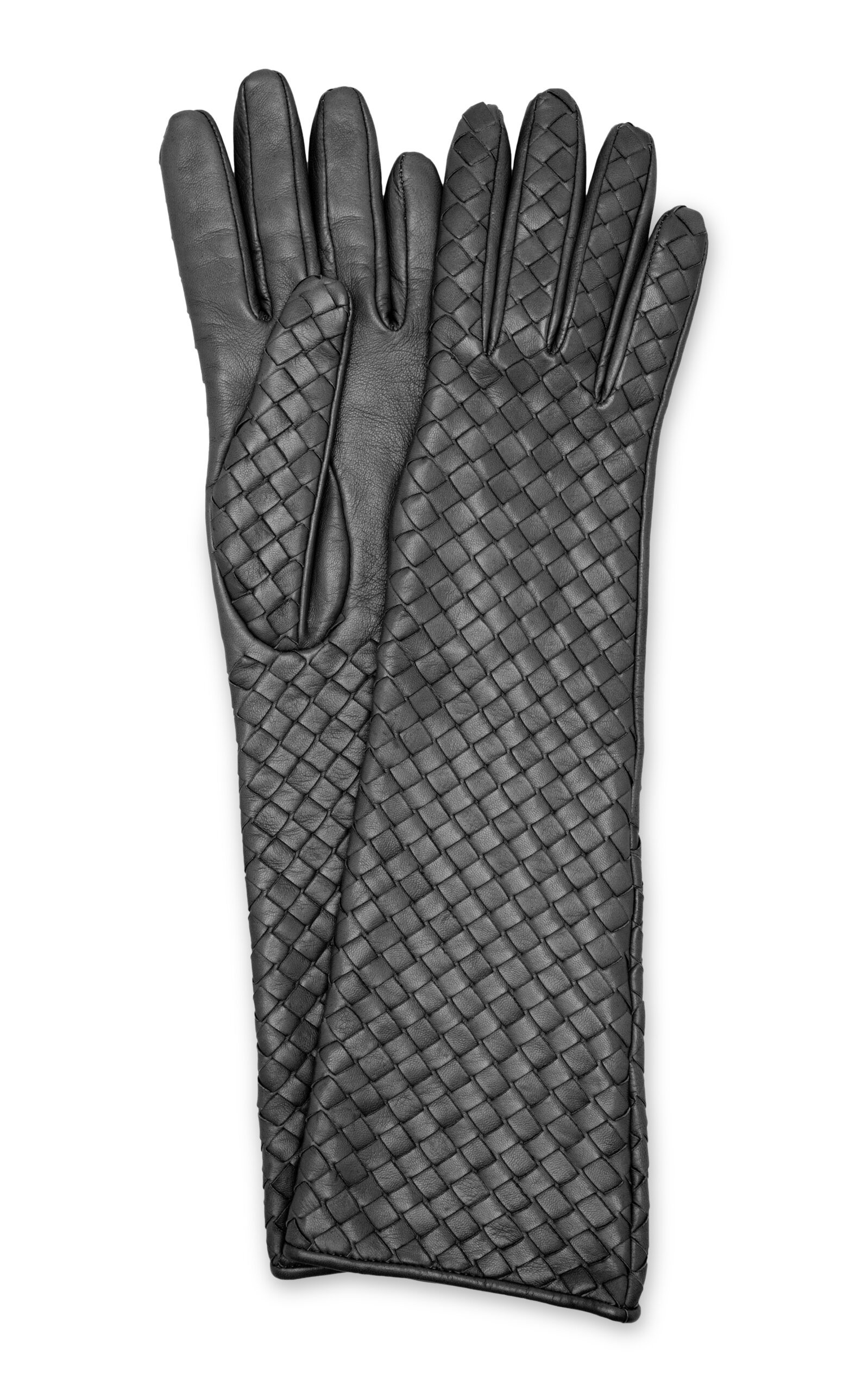 Bottega Veneta - Soft Intrecciato Leather Gloves - Black - 7 - Moda Operandi | Moda Operandi (Global)