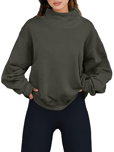 ANRABESS Womens Oversized Sweatshirts Turtleneck Pullover Long Sleeve Hoodies Tops 2025 Fall Fash... | Amazon (US)