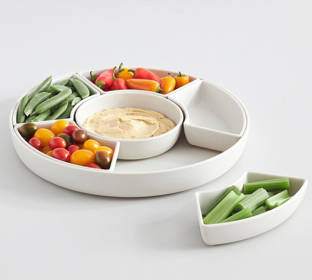 Mason Modern Outdoor Melamine Multi-Sectioned Serving Platter | Pottery Barn (US)