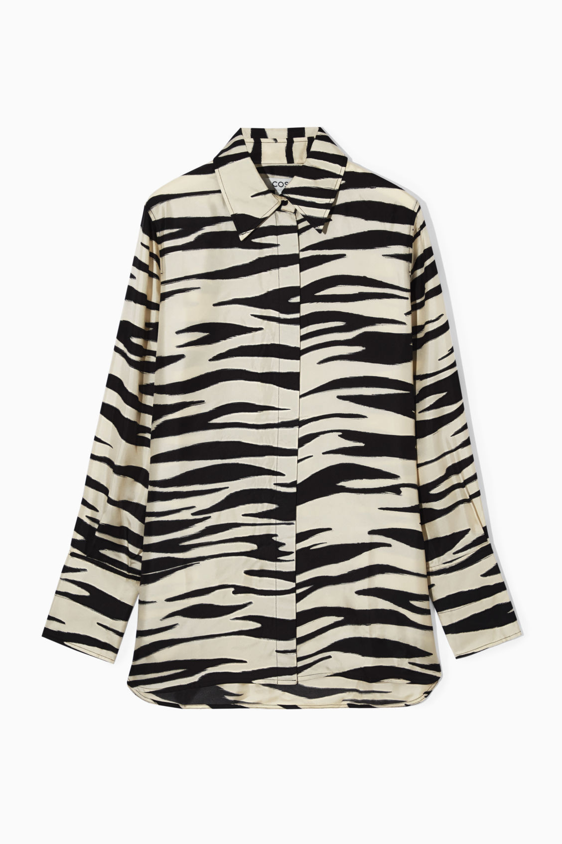 OVERSIZED ZEBRA-PRINT SILK SHIRT | COS UK