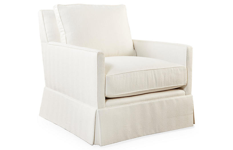 Auburn Club Chair, Ivory Crypton | One Kings Lane