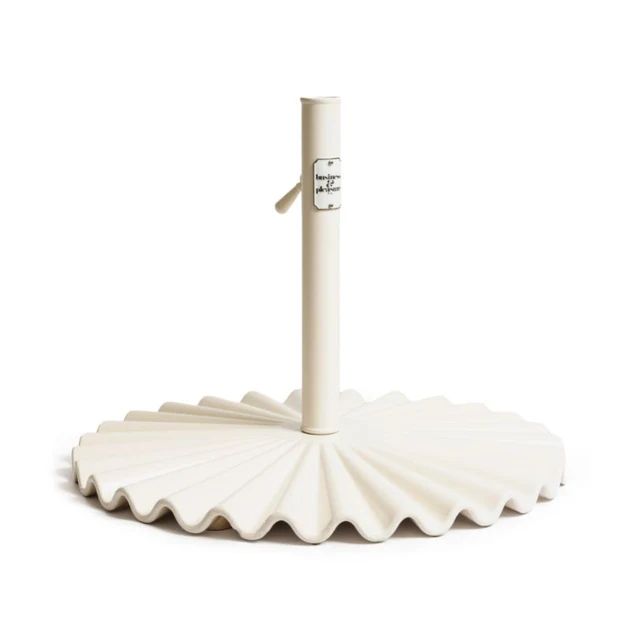 Clam Shell Umbrella Base - White | Cailini Coastal