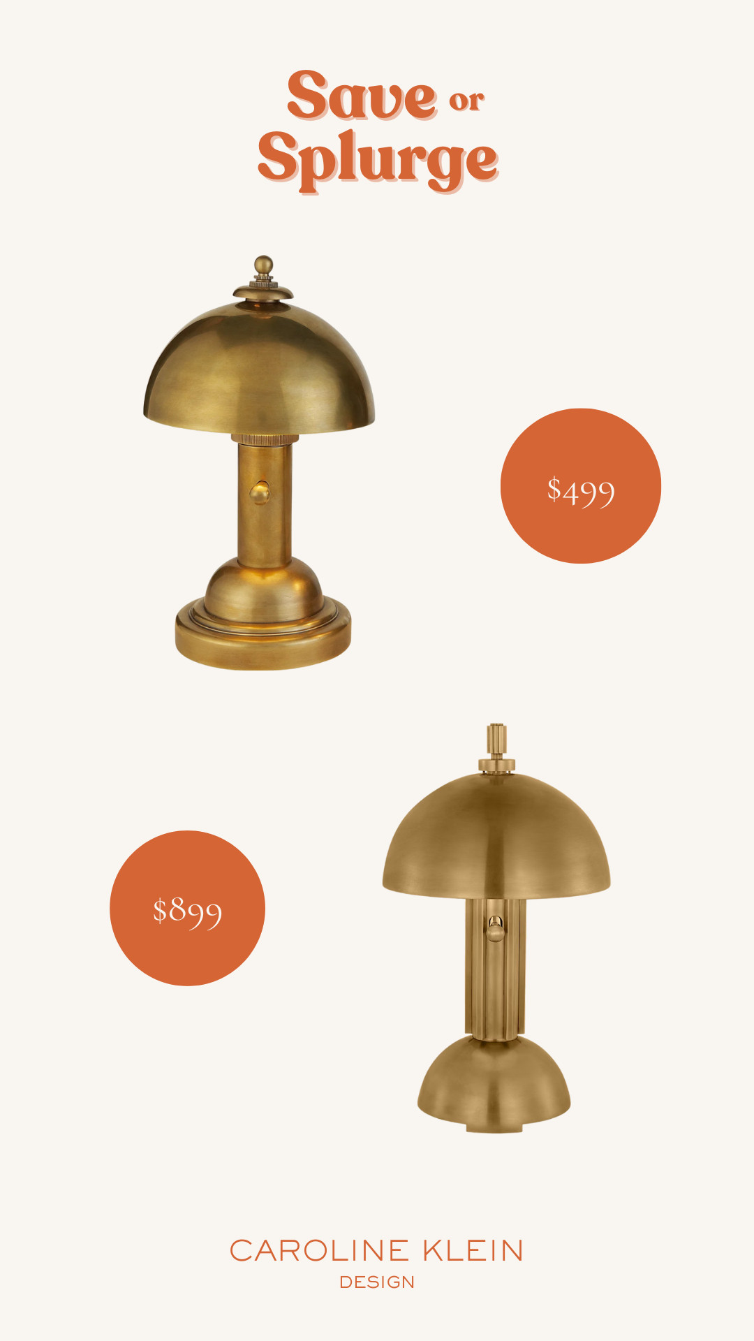 Save or Splurge: Brass Lamps 

 #LTKHome