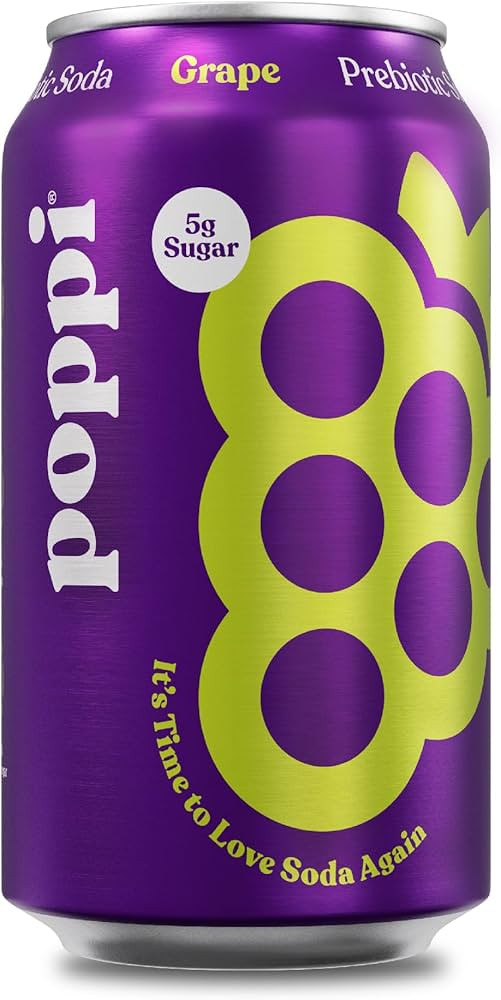 POPPI Sparkling Prebiotic Soda, Beverages w/Apple Cider Vinegar, Seltzer Water & Fruit Juice, Gra... | Amazon (US)