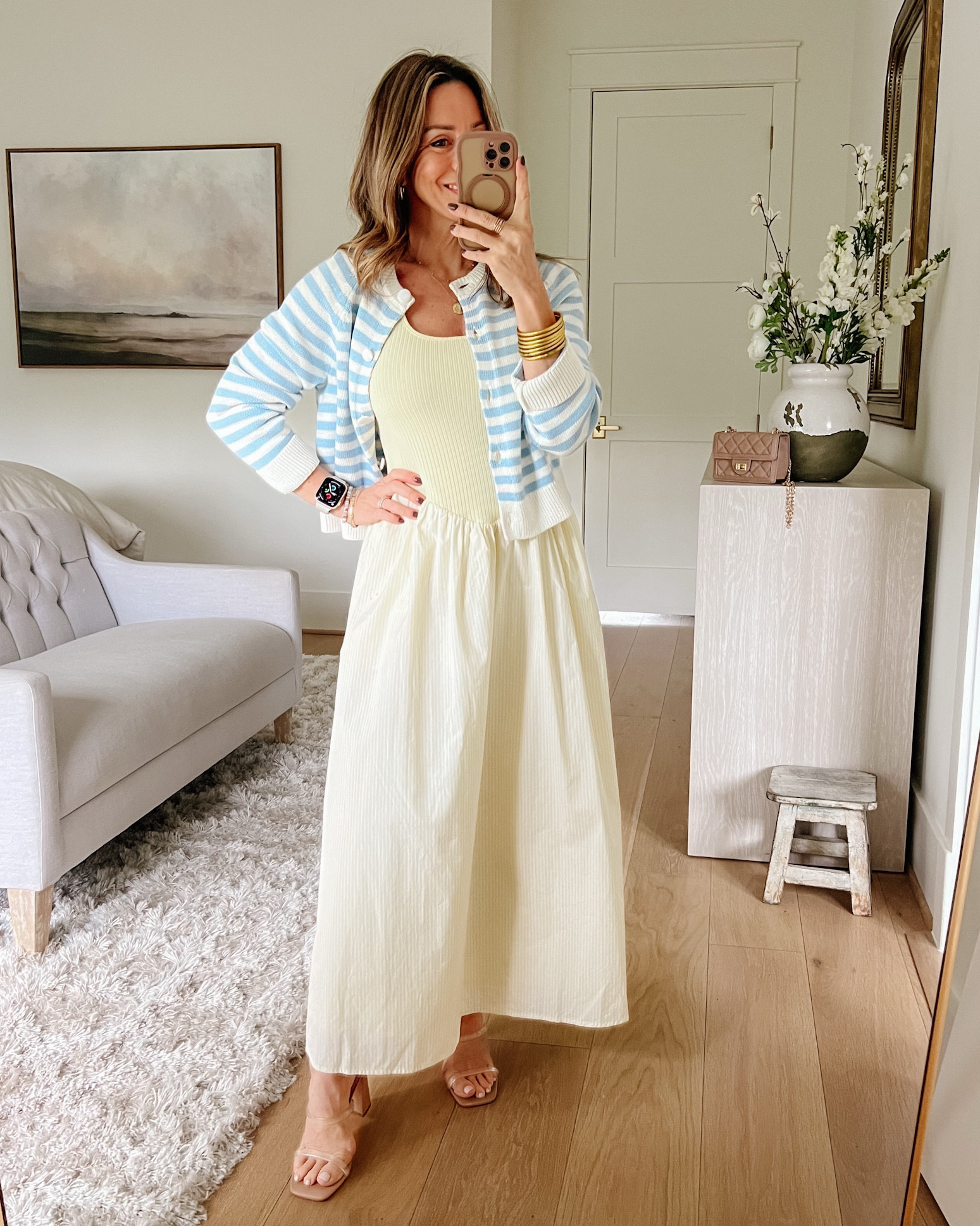 This dress is just so sweet in this pale yellow and regular bra friendly 

Dress Fit: I’m wearing an XS

#LTKvlog #LTKPetite #LTKOver40