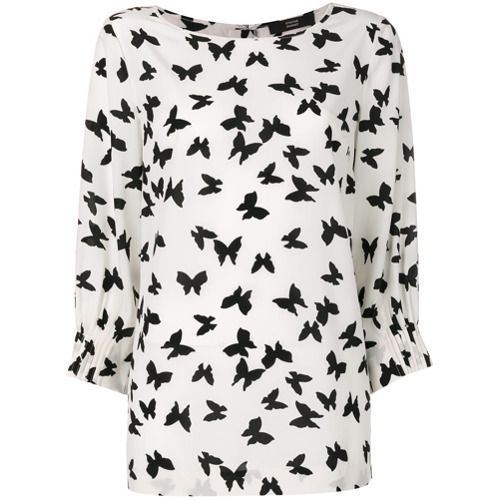 Steffen Schraut butterflies print blouse - White | Farfetch EU