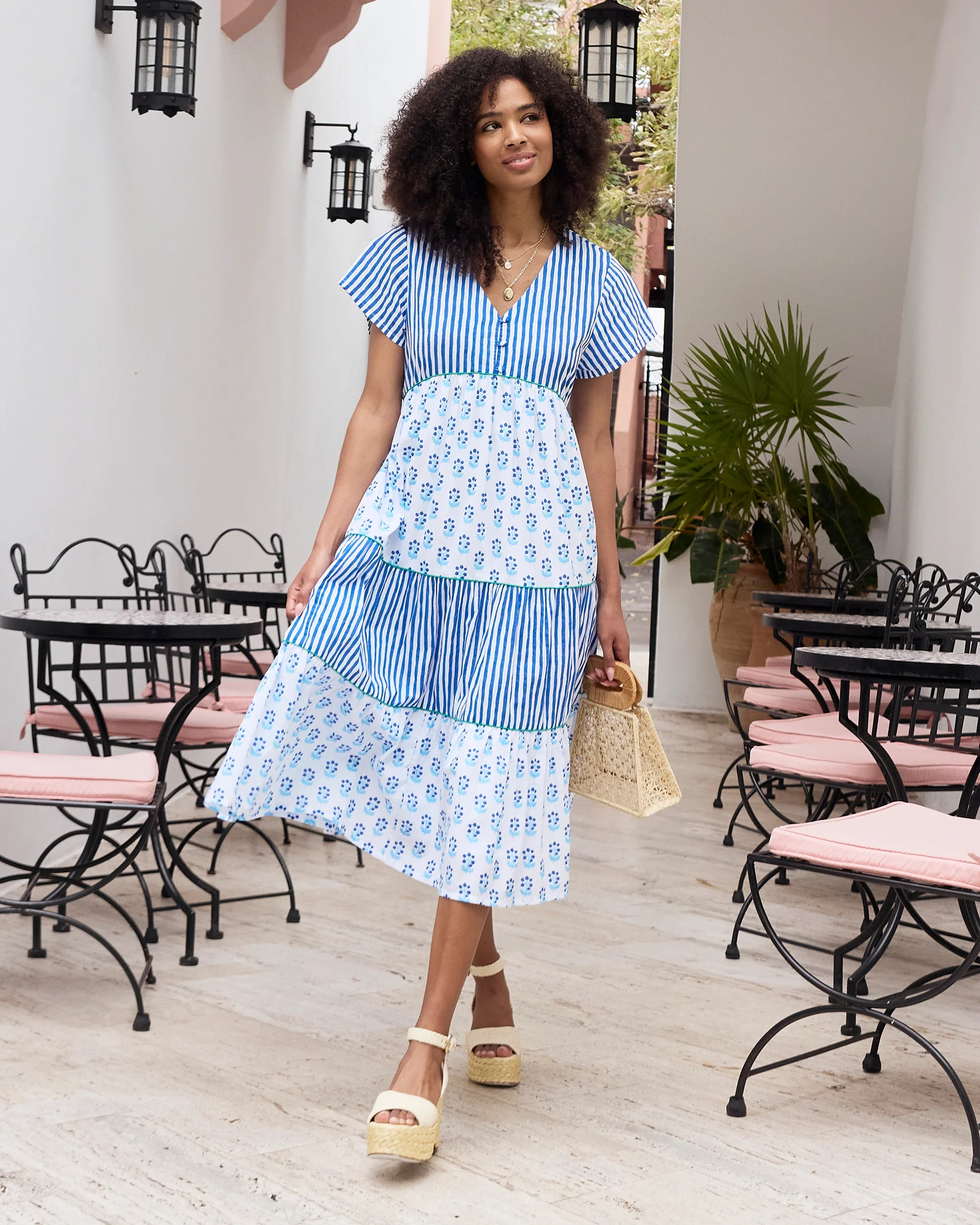 In Bloom - Main Act Dress - Blue Cloud | Printfresh