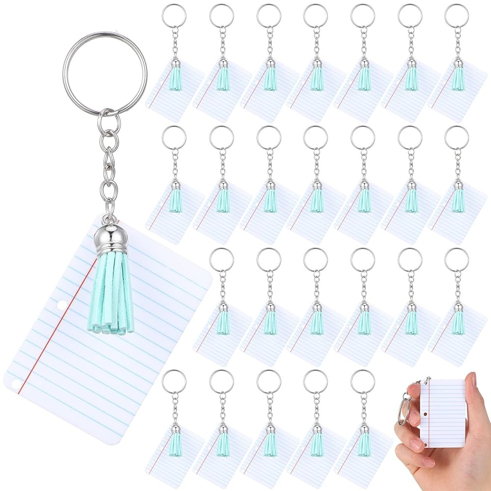 Sureio 30 Pcs Back to School Keychain Gifts Bulk Composition Book Notebook Teacher Thank You Gift... | Amazon (US)