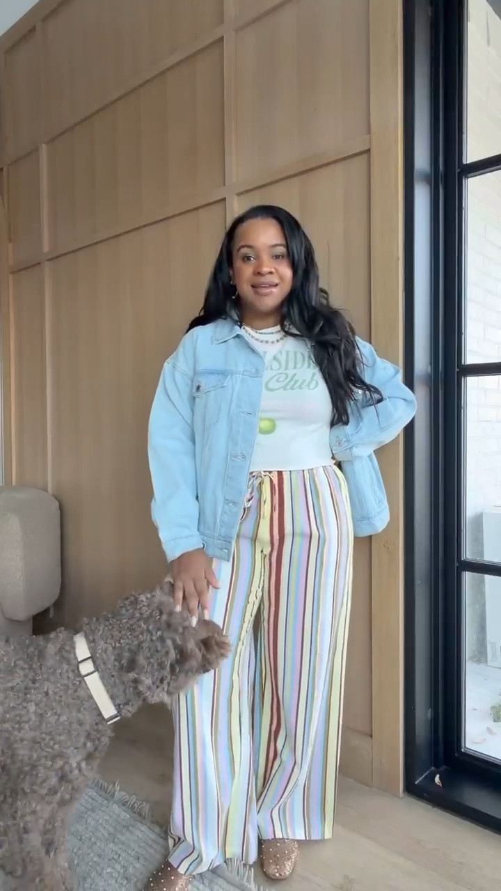 This outfit 100% has me thinking Spring!☀️ The drawstring pants are $12 and my denim jacket is now $17. 

#LTKgrwm #LTKootd #LTKSeasonal