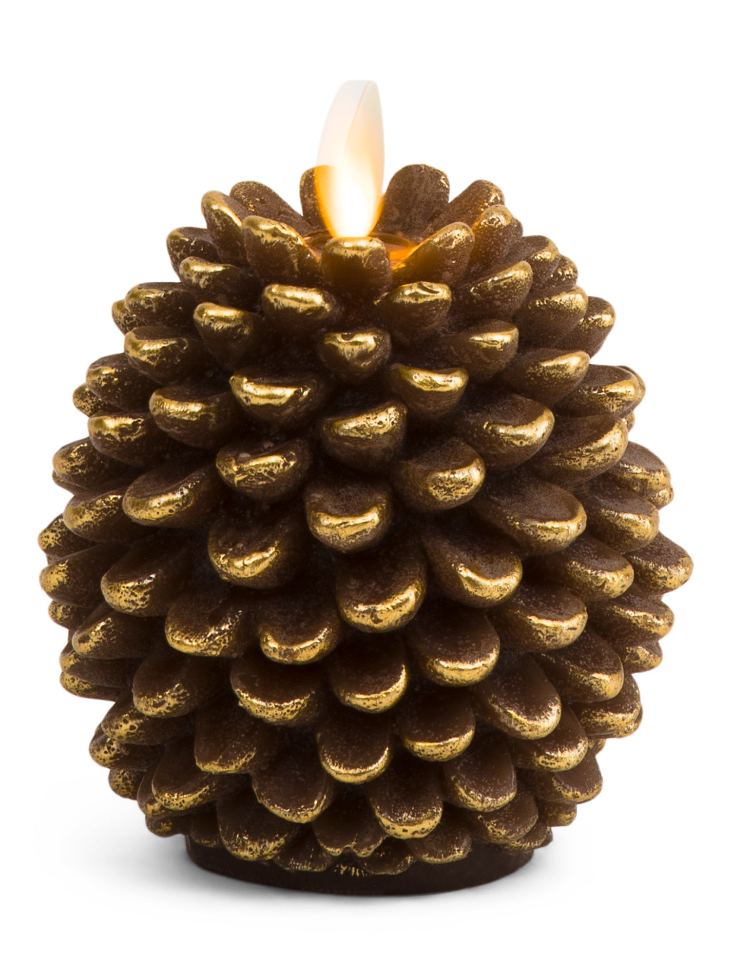 4.5ib Chalky Unscented Moving Flame Pinecone Votive Led Candle | TJ Maxx