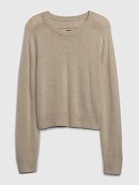 Wool-Blend Cropped Crewneck Sweater | Gap (US)