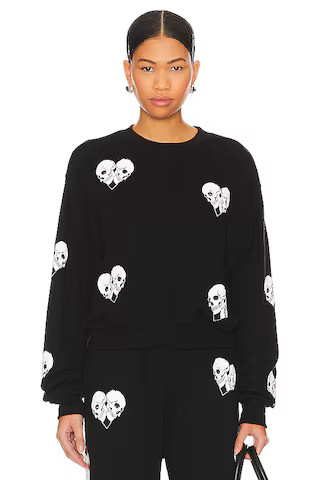 Lauren Moshi Spalding Skull Heart Pullover in Black from Revolve.com | Revolve Clothing (Global)