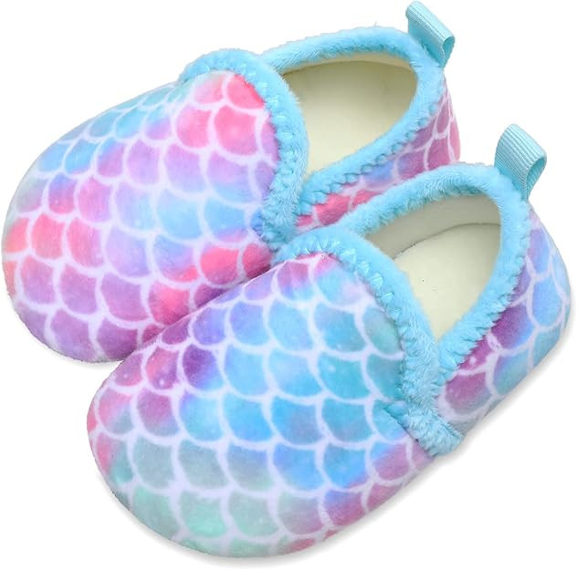 L-RUN Toddler Boys Girls House Slippers Indoor Home Shoes Warm Socks for Kids | Amazon (US)