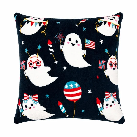 Summerween 18x18 Patriotic Ghosts Pillow | Walmart (US)
