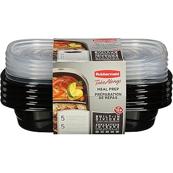 Rubbermaid Take Alongs 3.7 Cups Black Food Container and Lid 5 pk - Total Qty: 1 | Amazon (US)