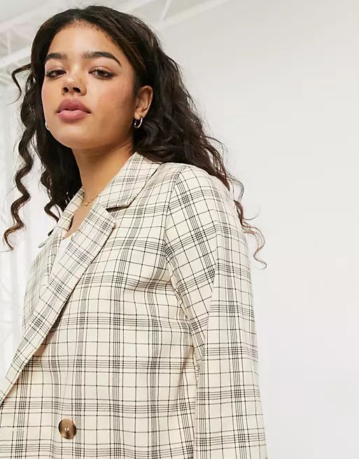 Monki check co-ord set in beige | ASOS | ASOS (Global)