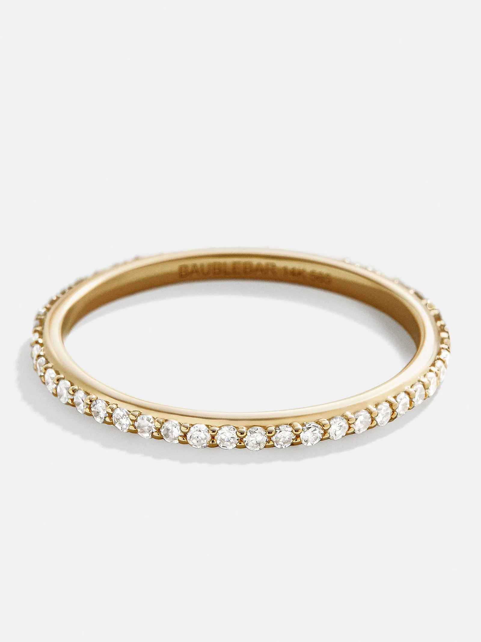 Solid Gold & White Topaz Ring | BaubleBar (US)