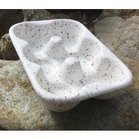 Egg Crate, Egg Carton, Ceramic, Chocolate Chip, Semi Matte, Off White, Speckled, Half Dozen | Etsy (US)