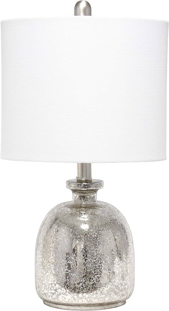 Elegant Designs LT3335-MUR Textured Glass Table Lamp, Mercury (Pack of 1) | Amazon (US)