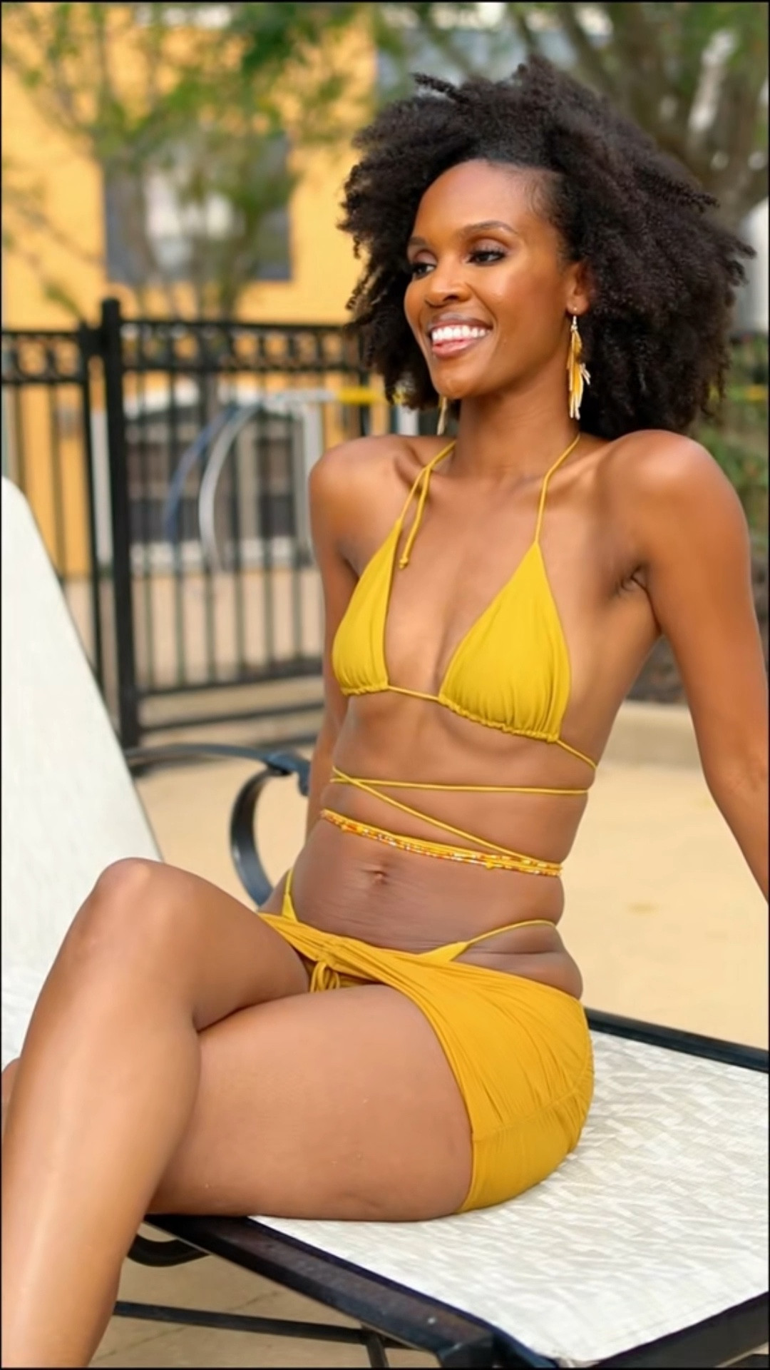 Swimwear from Marsthelabel. The Teeny Bikini and the Mesh Ruched Coverup Skirt – all in a vibrant mustard hue, create a coordinated and eye-catching ensemble that's perfect for any sun-soaked day. Vacation ready!

#LTKootd #LTKTravel #LTKTall