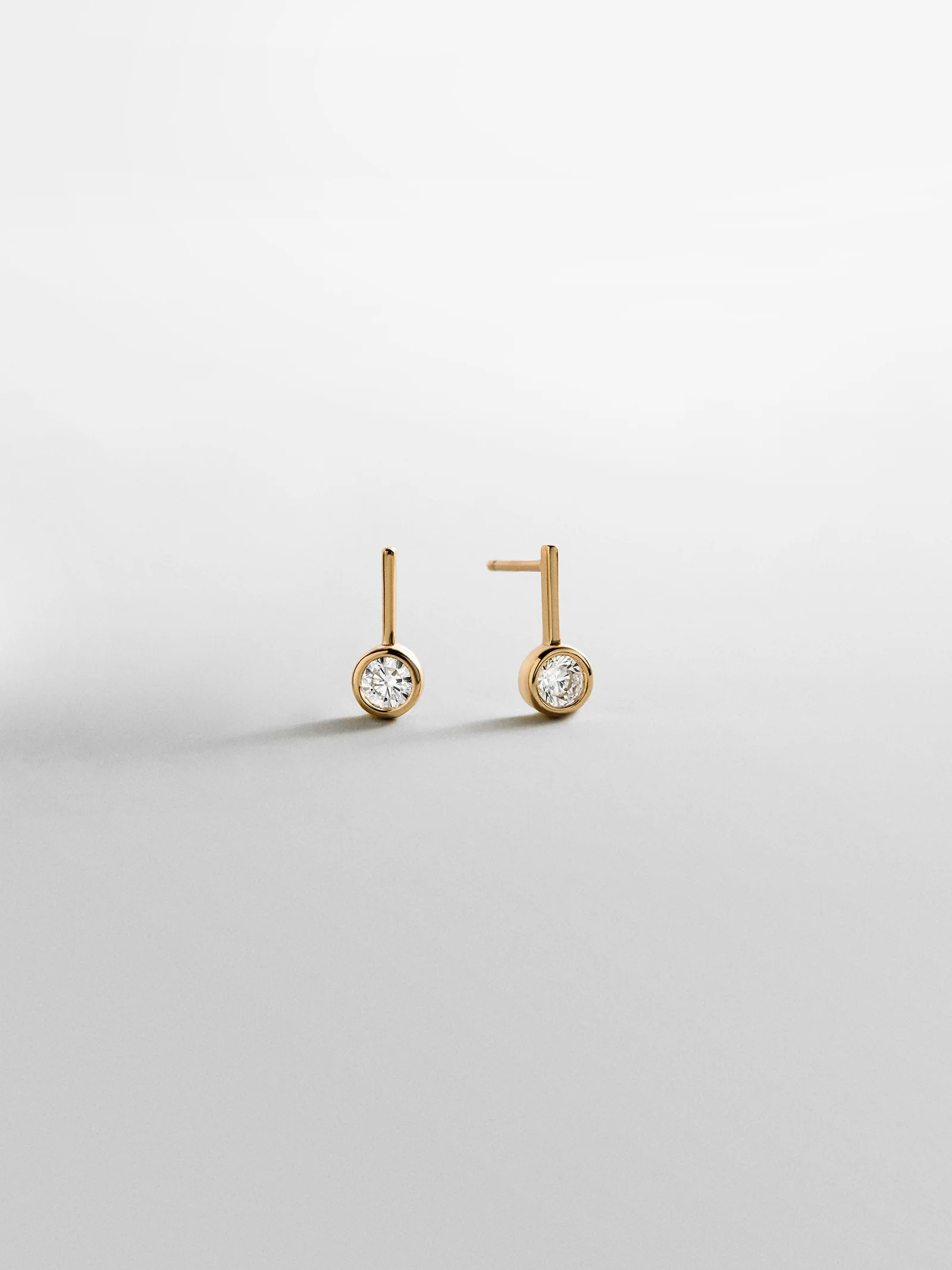 Fallon 14K Gold Bezel Earrings - 5MM Stone | BaubleBar